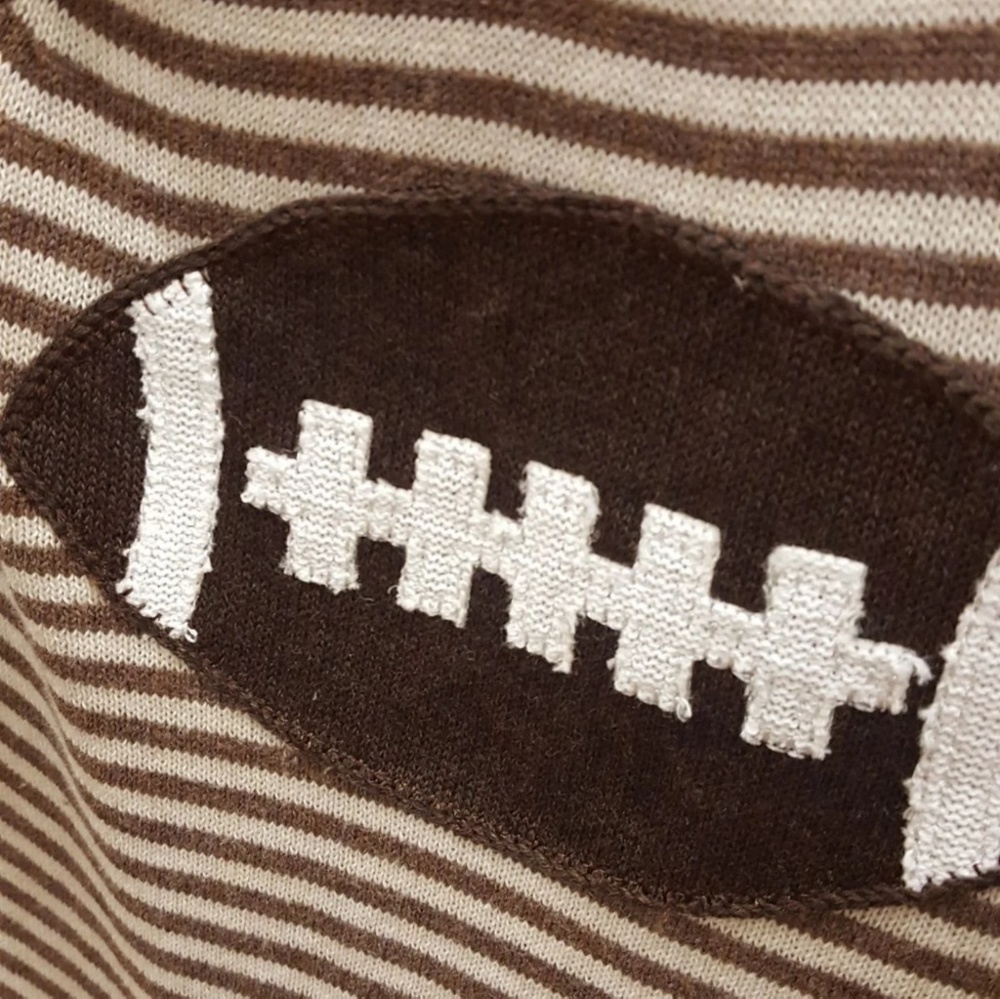 Knit Football Romper by mudpie